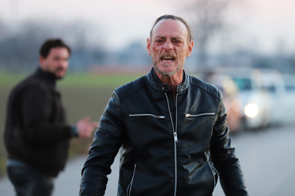 Massimiliano Rossi nella scena di un Film